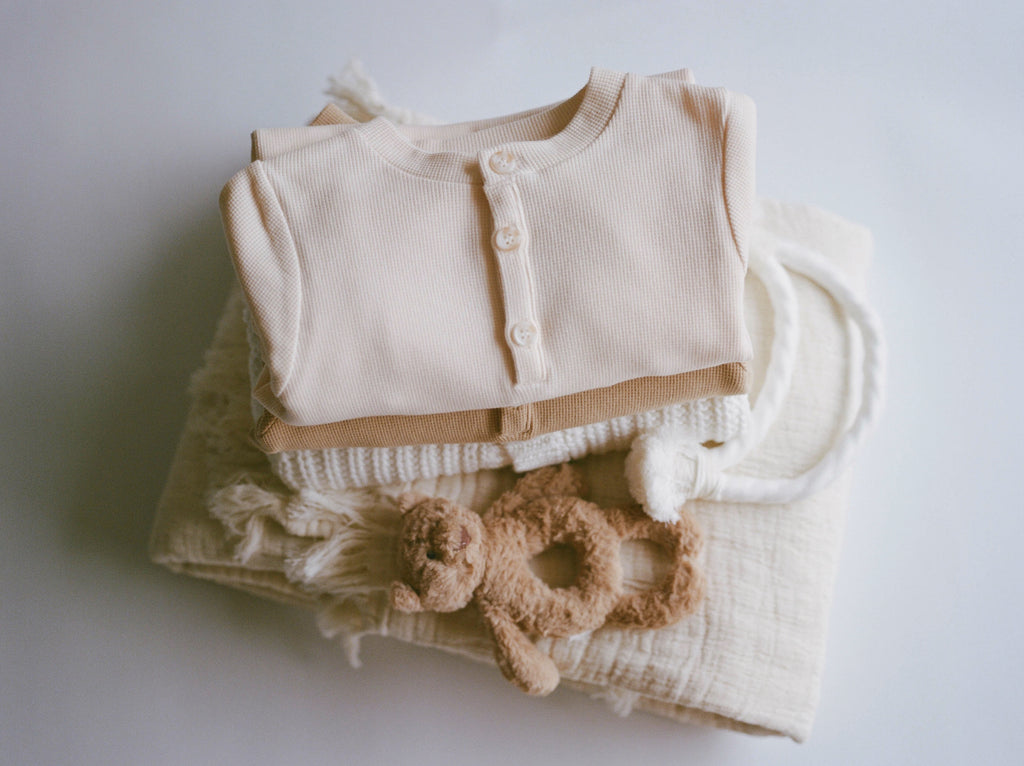 Youth / Kids / Toddler / Children’s Cotton Long-Sleeve Waffle Knit Sleep Gown | Cream